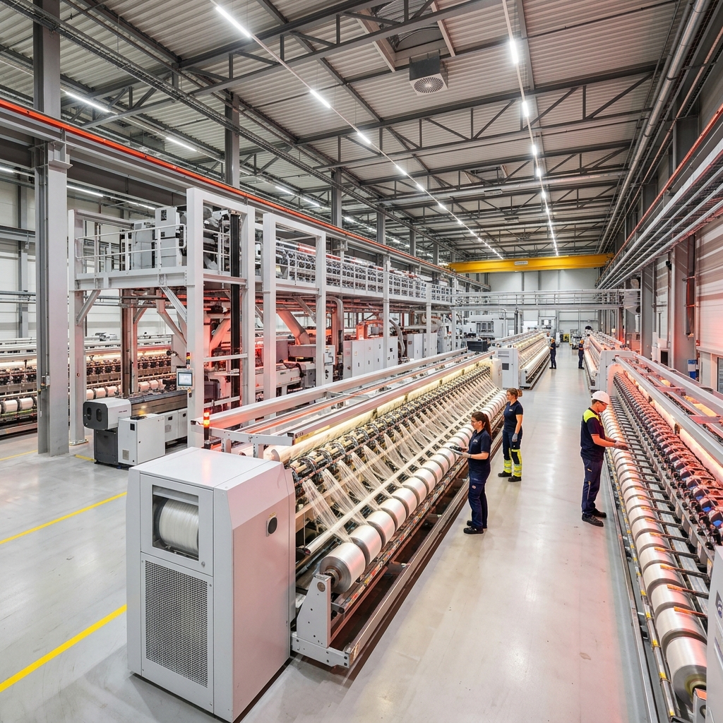 Synthetic fiber manufacturing facility